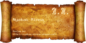 Nyakas Minna névjegykártya